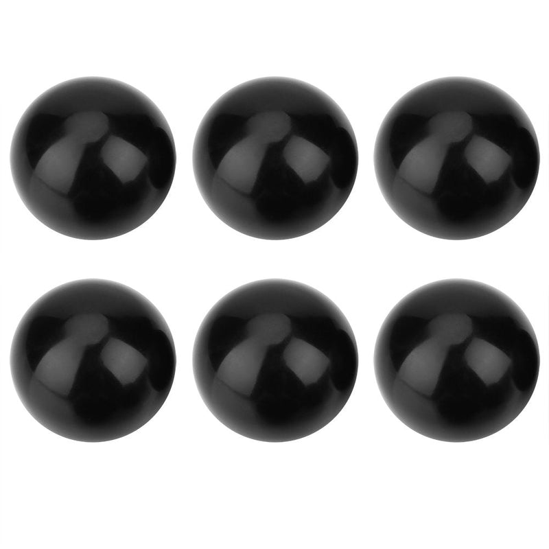 GOTOTOP Ball Lever Knob, 6Pcs Black Plastic Insulation Threaded 40mm Diameter Round Handle Ball Knob for Game for Machine Tools