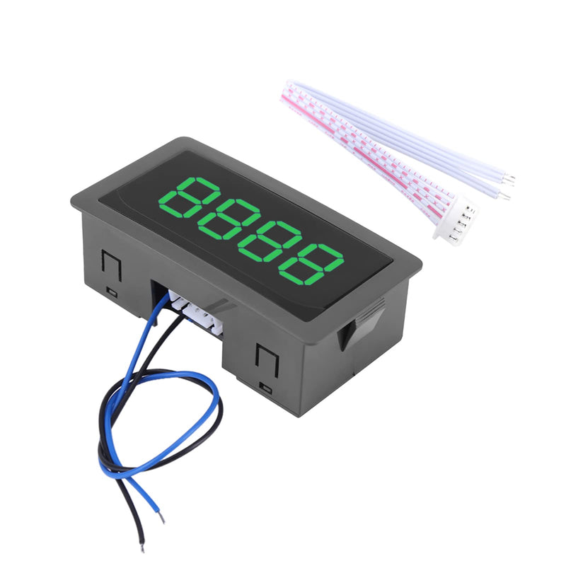 FLEXMAN LED Up Down Counter, 0 9999 4 Digit DC LED Digital Display Counter, Plus Minus Panel Counter Meter with Cable for Automation Equipment (Green) Green