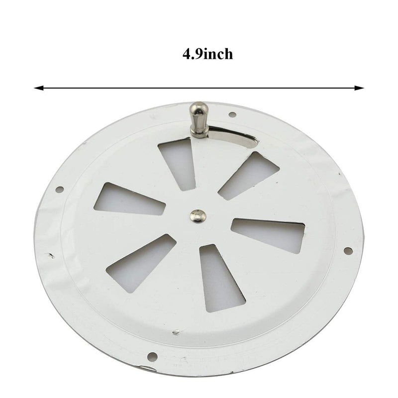 heyous 2pcs 316 Stainless Steel Boat Marine Air Vent Louver Round Butterfly Air Vent Gill Plate with Side Knob
