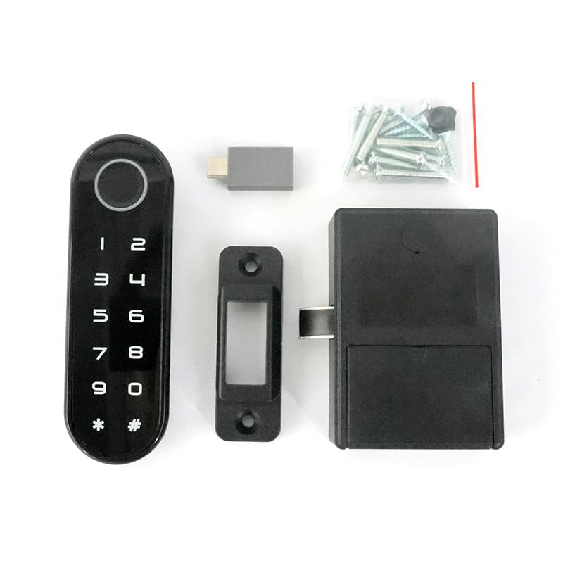 Waterproof Smart Fingerprint Cabinet Lock with USB Key for Wooden Furniture Drawer and Wardrobe