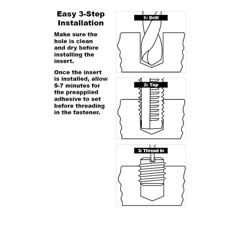 E-Z LOK - 303-5 E-Z Lok Externally Threaded Insert, 303 Stainless Steel, 5/16"-18 Internal Threads, 1/2"-13 External Threads, 0.484" Length, Made in US (Pack of 5) 5/16"-18 IT, 1/2"-13 ET, 0.484" L