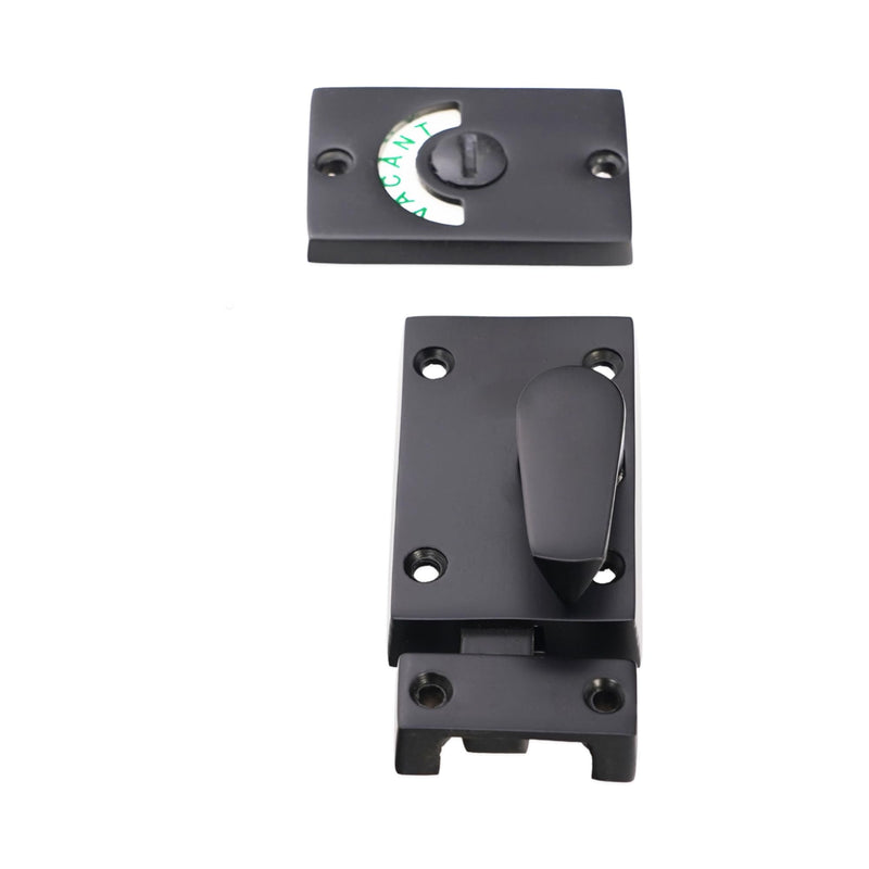 Infinity Decor Black Vacant and Engaged Indicator Bolt, Zinc Bathroom Privacy Toilet Door Latch Lock