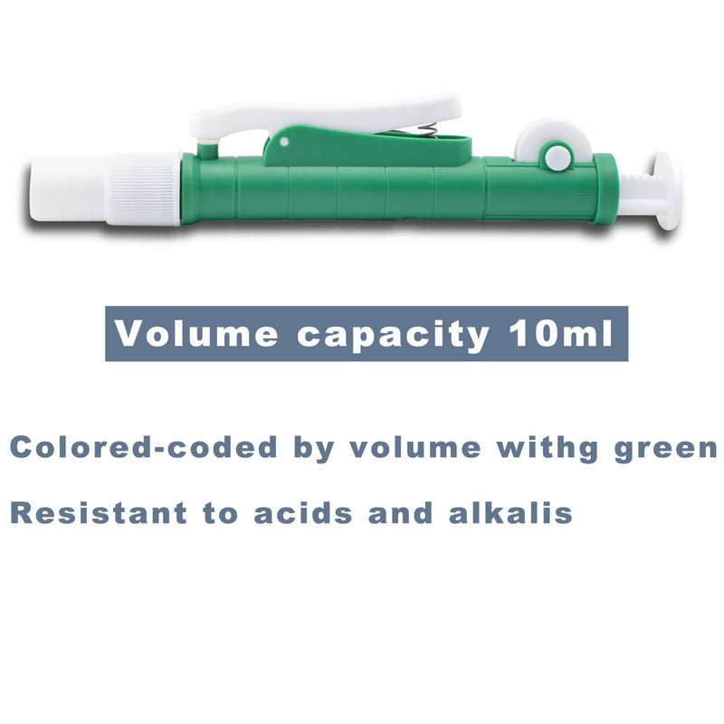 ONiLAB Pipette Pumps,Scientific Pipette Pump 10ml, Green, for Disposable Plastic and Glass Pipettes…