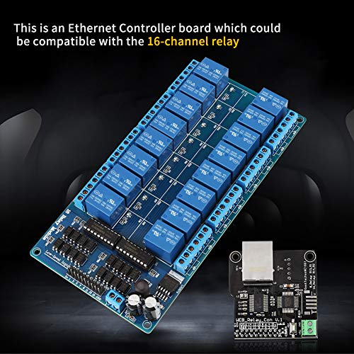 RJ45 Port Ethernet Control Module with 16-Channel Relay LAN WAN Network Web Server Network Ethernet Relay Control