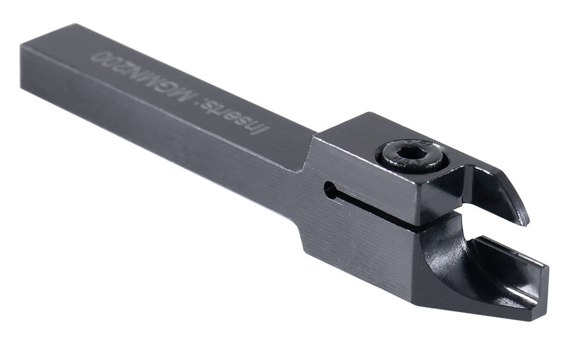 Accusize Industrial Tools 1/4" x 3/8'' Cut-Off Holder, Parting Tool, Mgehr04-2 of 2387-2001 with 10 Carbide Inserts for Cutting Steel, 2387-0001ins | For Steel, MGMN200 Inserts Included, 1 Indexable Holder Plus 10 Carbide Inserts, 2387-0001INS