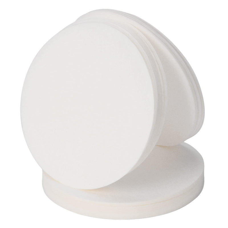 Qualitative Filter Paper Circles, 94 mm Diameter Cellulose Lab Filter Paper, 20 Micron Particle Retention, Medium Flow Filtration Speed, Pack of 100