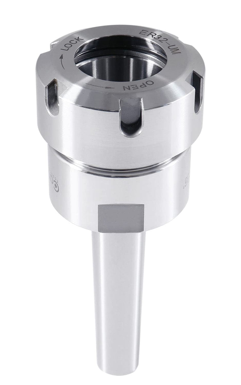 Accusize Industrial Tools Morse Taper MT2 Shank ER32 Collet Chuck, Max 8000 RPM, 3/8"-16 Drawbar End, Max TIR 0.0002'' O.D to I.D, 0223-0235 MT2-ER32