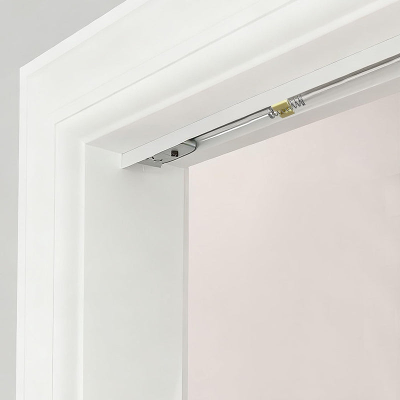 36 Inch Bi-fold Door Hardware with Track, Bifold Closet Door Hardware Repair Tool Kit, Included Steel Track, Top and Bottom Pivot, Top Guide Wheels, Spring, Metal Pivot Pin