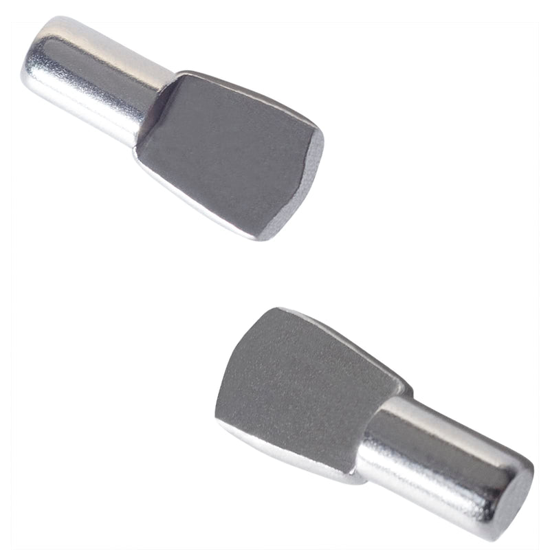 5mm Cabinet Shelf Pegs Spoon Shape Nickel Plated Metal Support Pins for Bookshelf Kitchen Furniture Adjustable Wood Shelves Holder (Pack of 80)