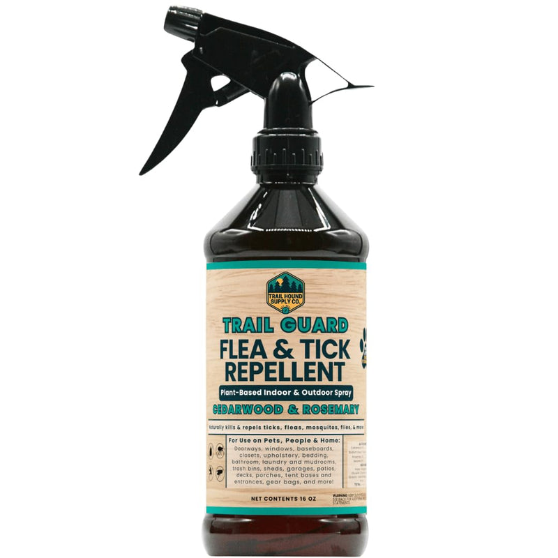 Trail Guard Natural Extra Strength Insect, Flea and Tick Spray for Dogs, Cats, People & Home (16oz, Cedarwood & Rosemary) 1 Pack 16oz