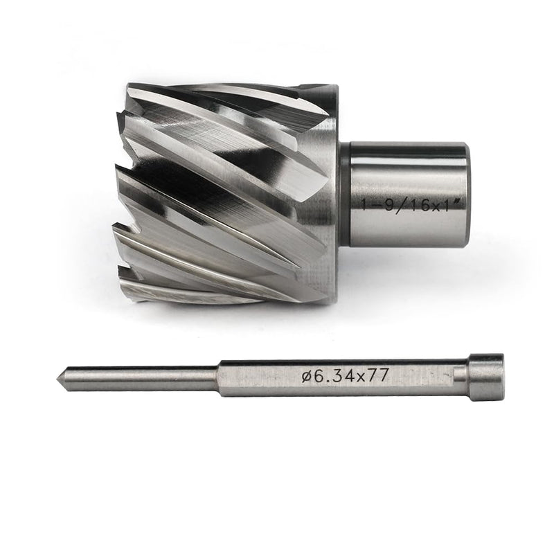 OSCARBIDE 1-9/16" x 1" HSS Annular Cutter 3/4" Weldon Shank Mag Drill Bit | 2 Flat | 1-9/16"Cutting Diameter | 1"Cutting Depth | Burr-Free Holes | Rapid Chip Removal | 10x Faster Than Twist Drills