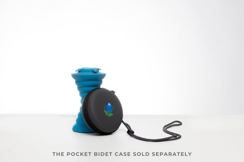 The Pocket Bidet®: Portable Travel Bidet with Collapsible & Ergonomic Design, Easy to Spray, Flying Saucer Bidet for Men, Pregnant Women, Camping, Outdoors, Fits in a Purse or Bag (Blue, 500 ml) Blue