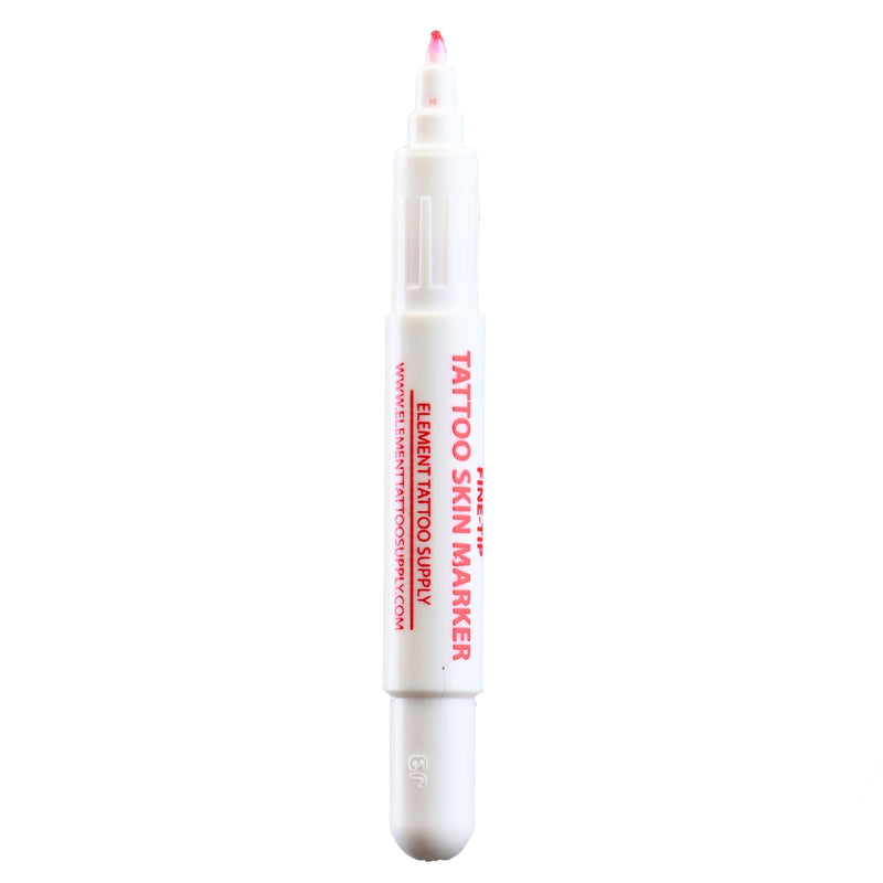 Body Marker Fine Tip Red Skin Pens for Tattoo Stencil Thin Line Precision Disposable for Stencil Dot Markings Body Piercing Microblading 5 Markers