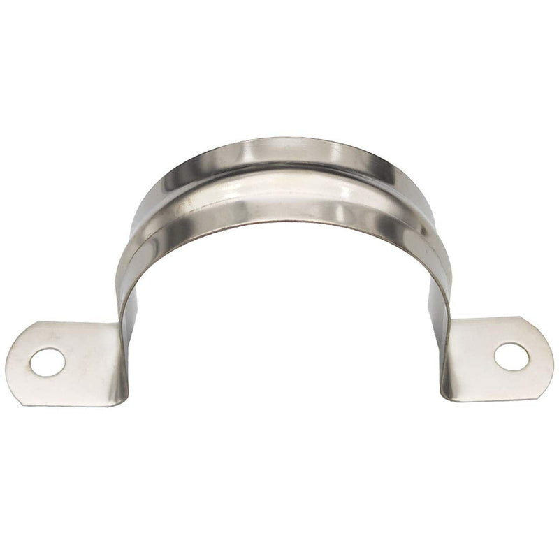 Rigid Pipe Strap M50, 20Pcs Two Hole Strap U Bracket Pipe Clamps-304 Stainless Steel Tension Tube Clip Conduit Clamps, Pipe Fasten Holder for for Conduit and Cables 50mm/0.198" M50 / 1.97inch