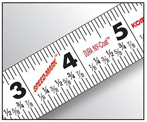 Komelon SL2912; 12' x 5/8" Self-Lock Speed Mark Tape Measure, Yellow, 12ft - Blade 3.7 m