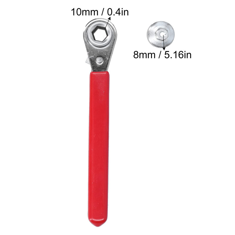 01 Ratchet Wrench, Battery Terminal Ratchet Wrench Non‑conductive Thick Vinyl Handle 5/16in 0.4in Battery Terminal Ratchet Wrench for Home for Car