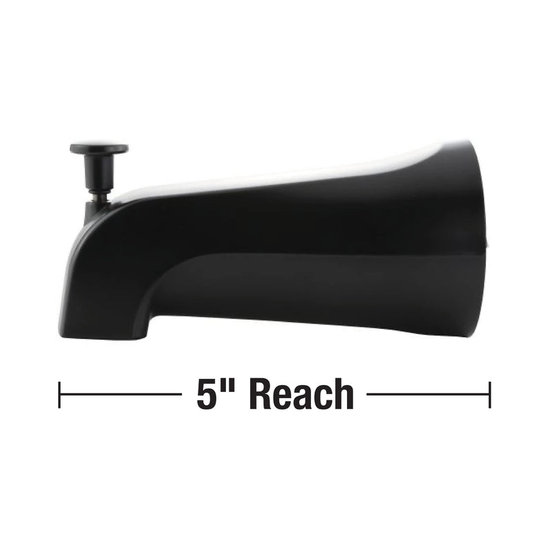 Danco 11079 Tub Spout, No Size, Matte Black With Diverter