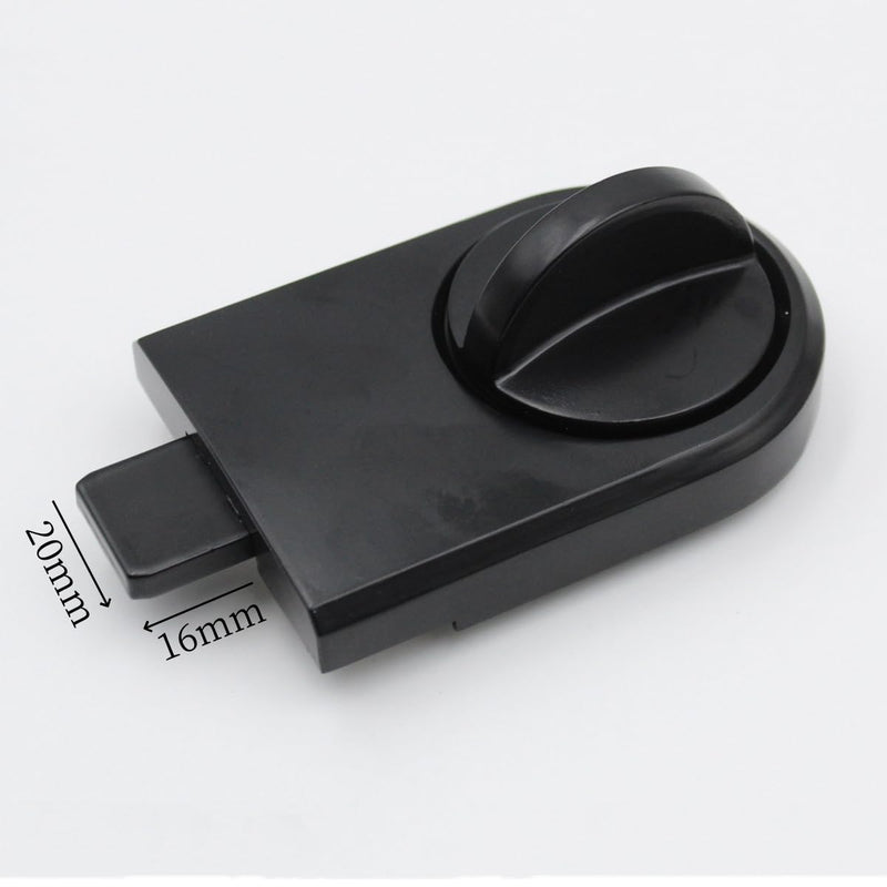 Door Lock Indicator Vacant Occupied Bathroom Lock Zinc Alloy Latch Indicating Lock Bathroom Door Bolt Latch Lock for Bathroom WC Public with Word Round Lock（Black）