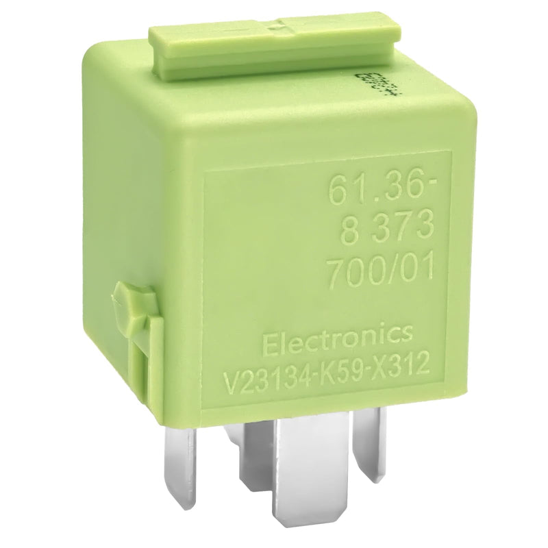 Relay V23134-K59-X312 61.36-8 373 700/01 (Pack of 2), 12VDC 5Pins Automotive Relay - Plug-in Installation - Compatible for Select BMW Car Series