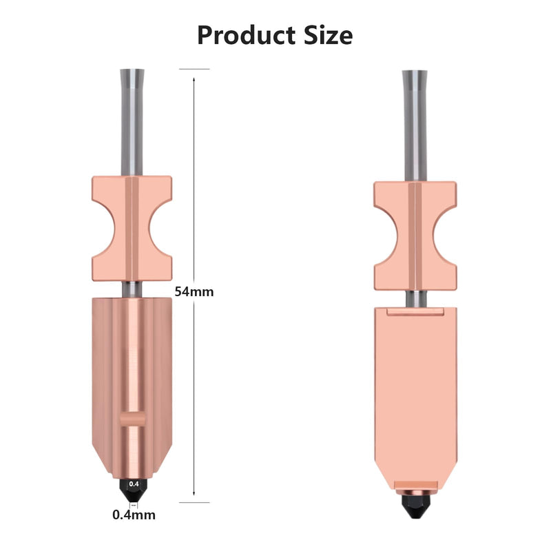 5PCS AD5X Detachable Nozzle, Hardened Steel Nozzle Titanium Alloy Throat Tube Chromium Zirconium Copper Heating Block Hot End Nozzle Kit Accessories for AD5X (0.25/0.4/06./0.8mm)
