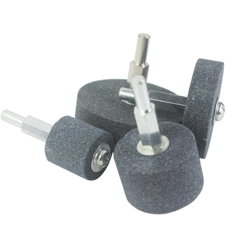 𝐋𝐮𝐨 𝐤𝐞 4 Pcs Mounted Grinding Stone - 1/4 Inch Shank Assorted Shape Grinding Stones Sharpening Wheel for Rotary Tools, Drill, Grinder 4 Pcs Assorted Shape