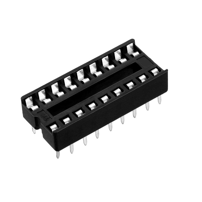uxcell 25pcs DIP IC Chip Socket Adaptor Solder Type 2.54mm Pitch Dual Row 18 Flat Pin 7.6mm Row Pitch