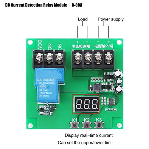 7-30V 0-30A DC Current Detection Sensing Module Current Transformer Sensor Current Tester Indicator Overcurrent Relay Module - NewNest Australia