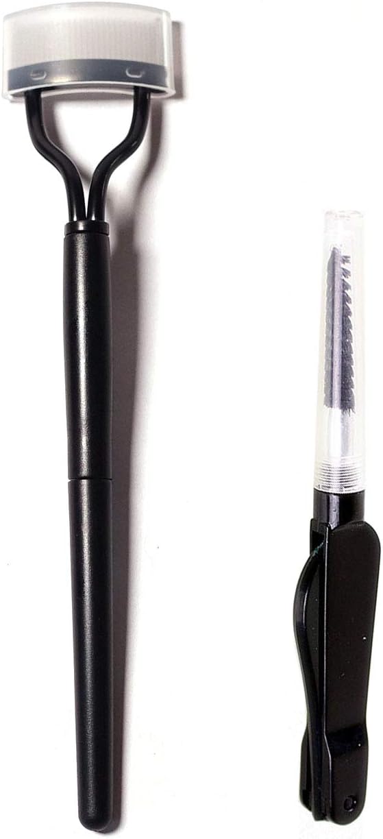 Yesmart Yes107 Eyelash Comb 2 Piece Stainless Steel Makeup Folding Type Mascara Eyebrow Comb Eyelash Comb Eyelash Brush Makeup Brush Eyebrow Brush Screw - NewNest Australia