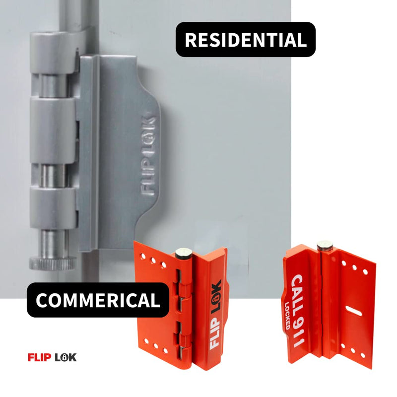 FlipLok High Security Door Lock - 10X Stronger Than a Deadbolt, Keypad Lock, Bronze, Keyless