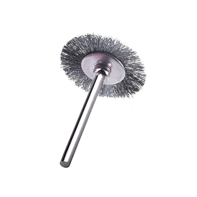 15 Pcs T Shape Stainless Steel Wire Brushes Wheel 1/8'' Mandrel Rust Removed Polishing Wheel for Dremel Rotary Tool 15Pcs T shape