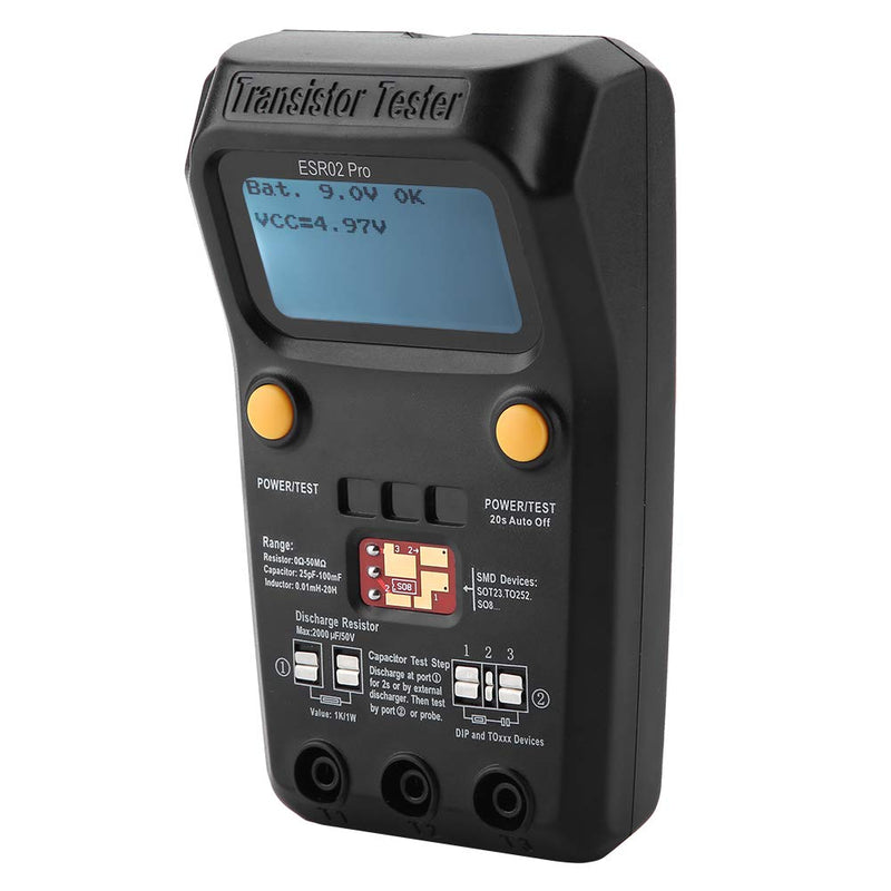 BSIDE Pro Digital Transistor Tester for SMD Components, Inductance Meter with Chip Testing Functionality