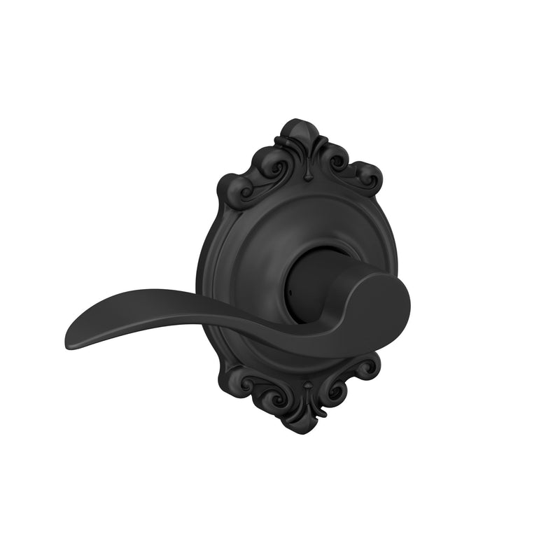 SCHLAGE Trim with SCHLAGE Hall and Closet Lever, Matte Black (F10 ACC 622 BRK)