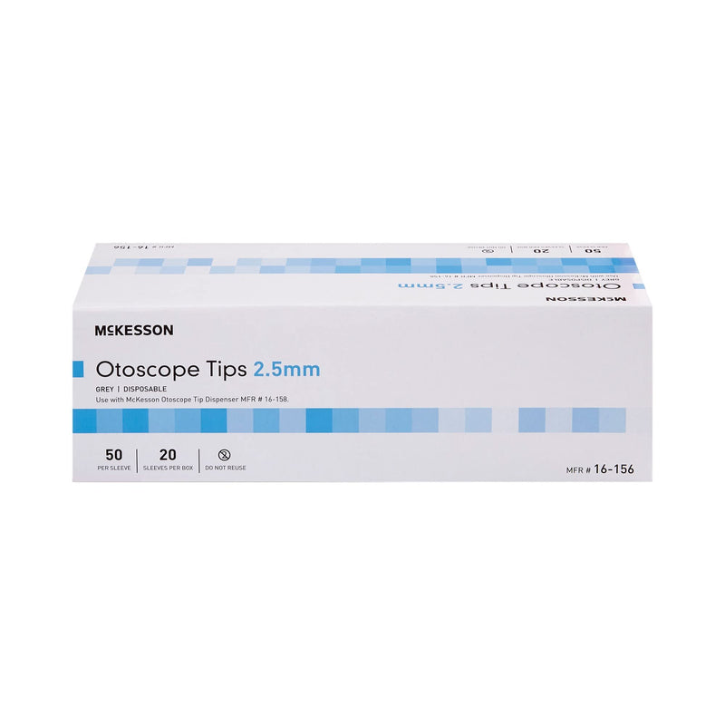 McKesson Otoscope Tips, Ear Speculum, Disposable, 2.5 mm, Gray, 1000 Count, 1 Pack - NewNest Australia