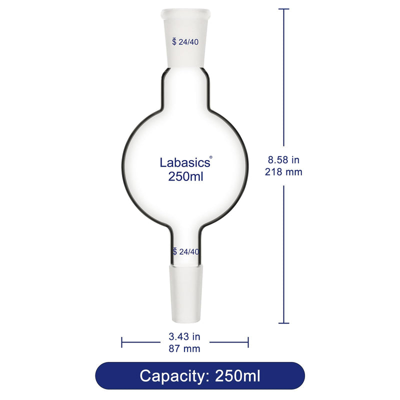 Labasics 250ml Glass Chromatography Reservoir, Borosilicate Glass for Chromatography Experiments 250 ml