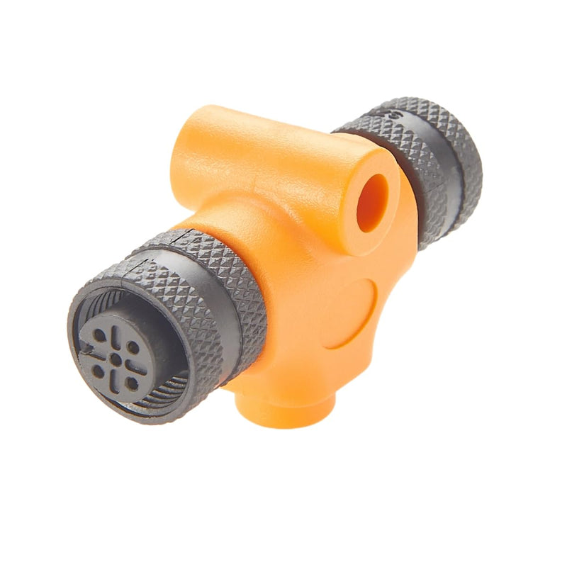 NMEA 2000 N2k T Connector M12 Micro-Change Gender Changer IP67 M12 5Pin A Code Female to Female Coupler Marine Boat Drop T Splitter for CAN Bus CANOpen Devicenet