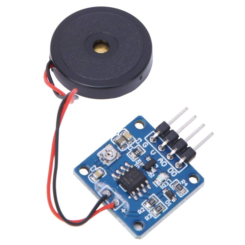 2PCS Piezoelectric Vibration Tapping Sensor Module Vibration Switch Module 5.0V DC AD DO