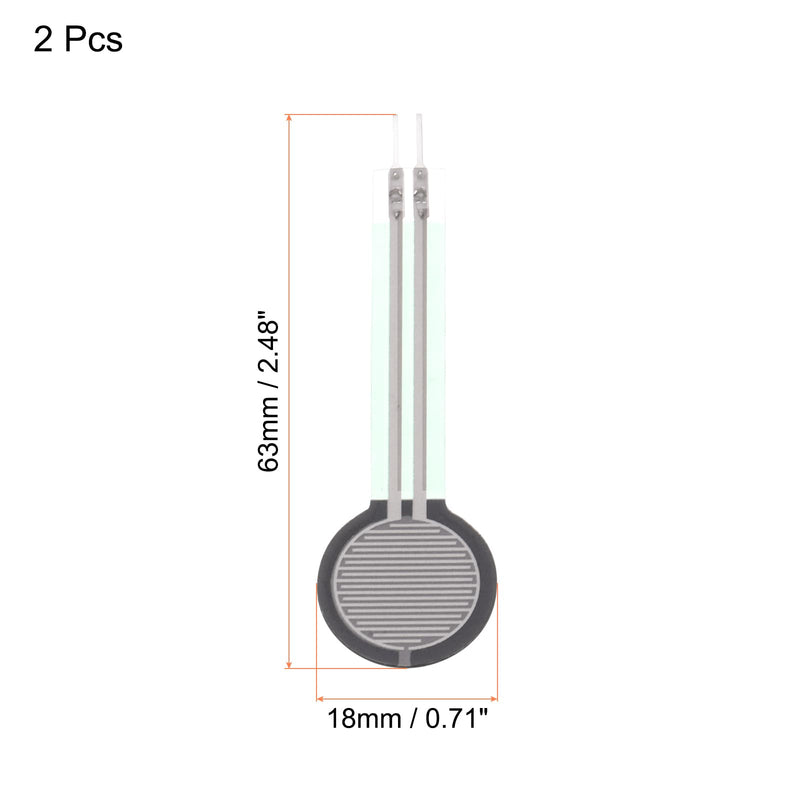 MECCANIXITY Thin Film Pressure Sensor, FSR402B 100g-10Kg Force Sensing Resistor Stress Test Sensor Pad for Smart Home, Instruments, 2 Pack