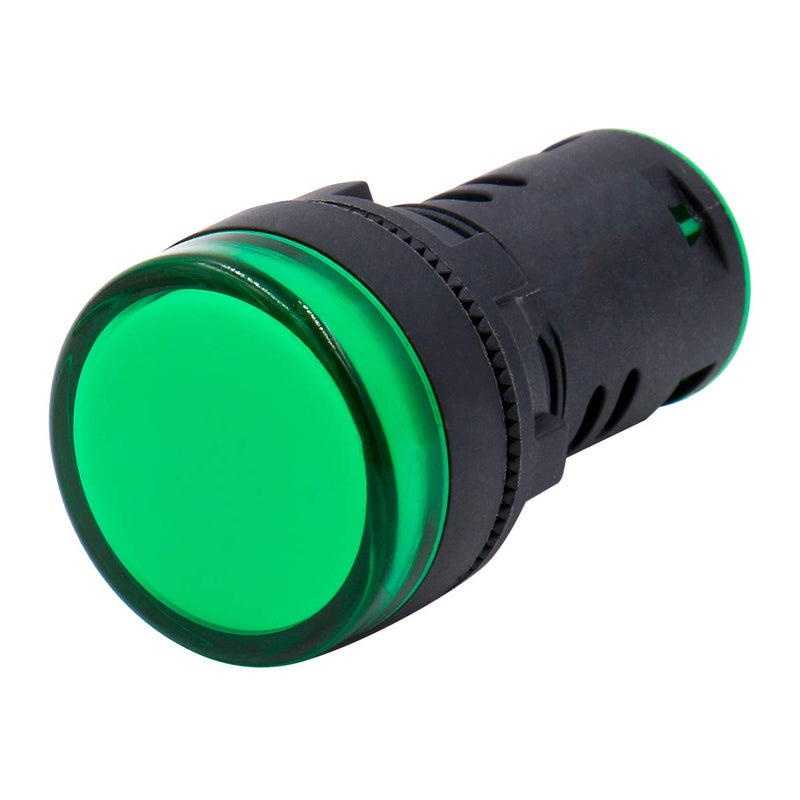 Baomain LED Indicator Pilot Light AD16-22D AC 110V 20mA Energy Saving Green Pack of 2