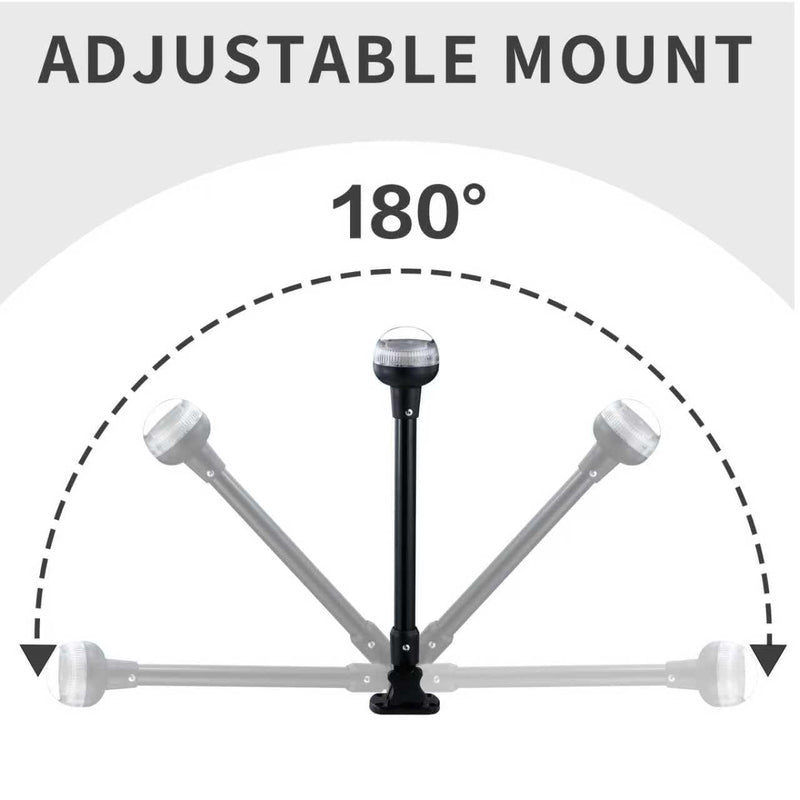 13 inches Stern lights for Boats,Anchor Light Led Marine,Waterproof White Navigation Lights for Pontoon,Marine,Yacht,Jon Boat T8913PD-TF（13”）