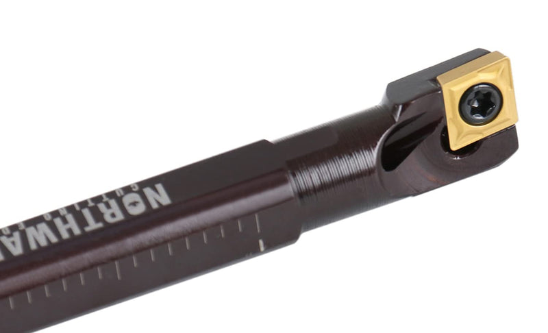 Accusize 3/8" Right-Hand SCLCR Coolant Through Indexable Boring Bar | 4.33 in OAL, 0.480 in Min Bore, CCMT 21.5 Carbide Inserts, 13° Approach Angle, 2800-0035 3/8 in