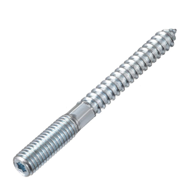 uxcell M10 Hanger Bolts Length 4"(100mm) Double Headed Bolts Self-Tapping Screw 10mm Wood Joint Furniture Legs 8pcs M10x100mm 8