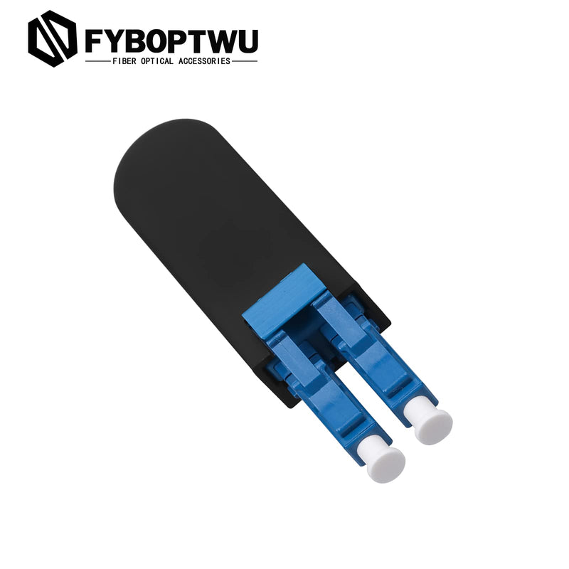 2 pcs FC Male to LC Female Fiber Adapter 9/125 Single Mode + 2 pcs LC/UPC OS2 Single Mode Loopback Plugs – for Fiber Optic Cable Testing, Network Troubleshooting & Certification 2pcs+2pcs