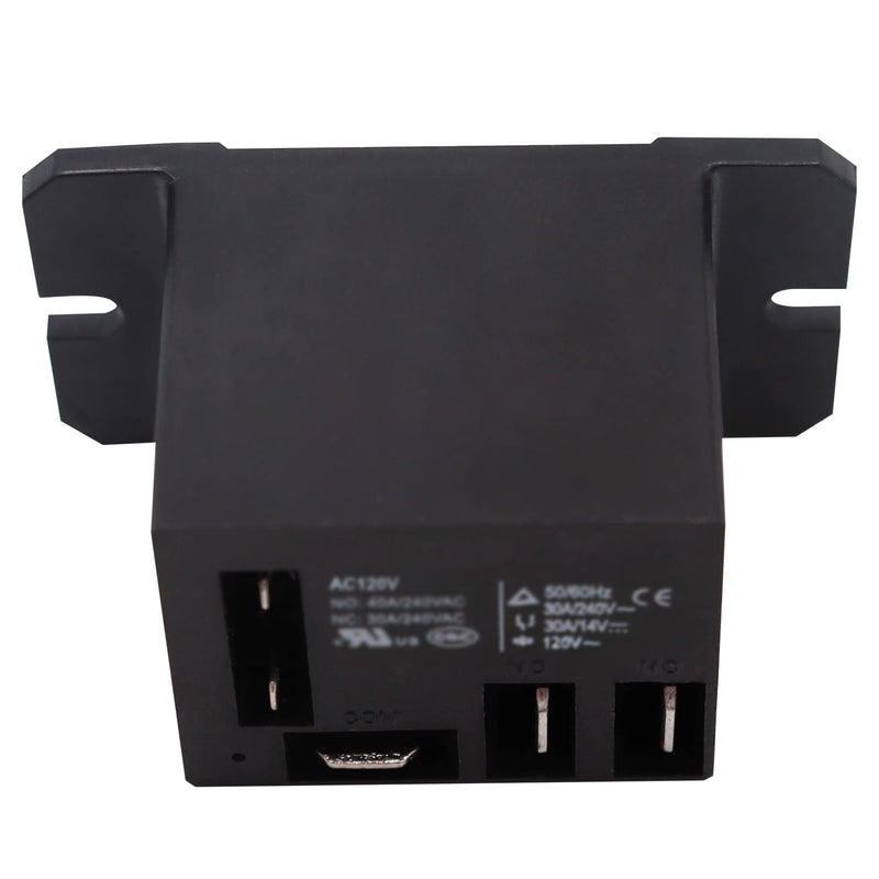 Tnisesm 2PCS Power Relay AC120V Coil, 30A SPDT(1NO 1NC) with Flange Mounting and 10 Quick Connect Terminals Wires Mini Relay NT90-AC120V-10X 2PCS + Terminal Wire