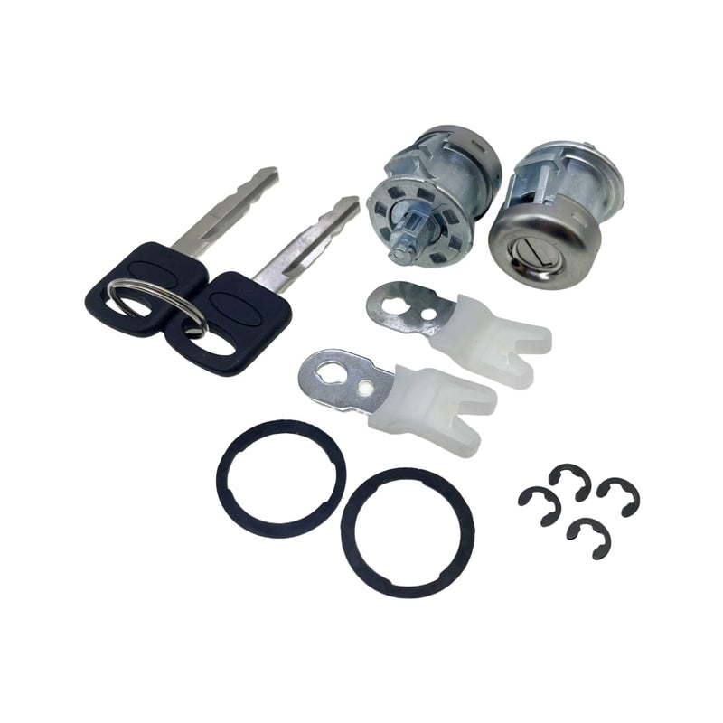 Door Lock Cylinder & Key Set 7C3Z1521990A Compatible with F-150 1996-1909 F-250 1997-1909 F-350 Explorer Expedition Navigator Front Doors
