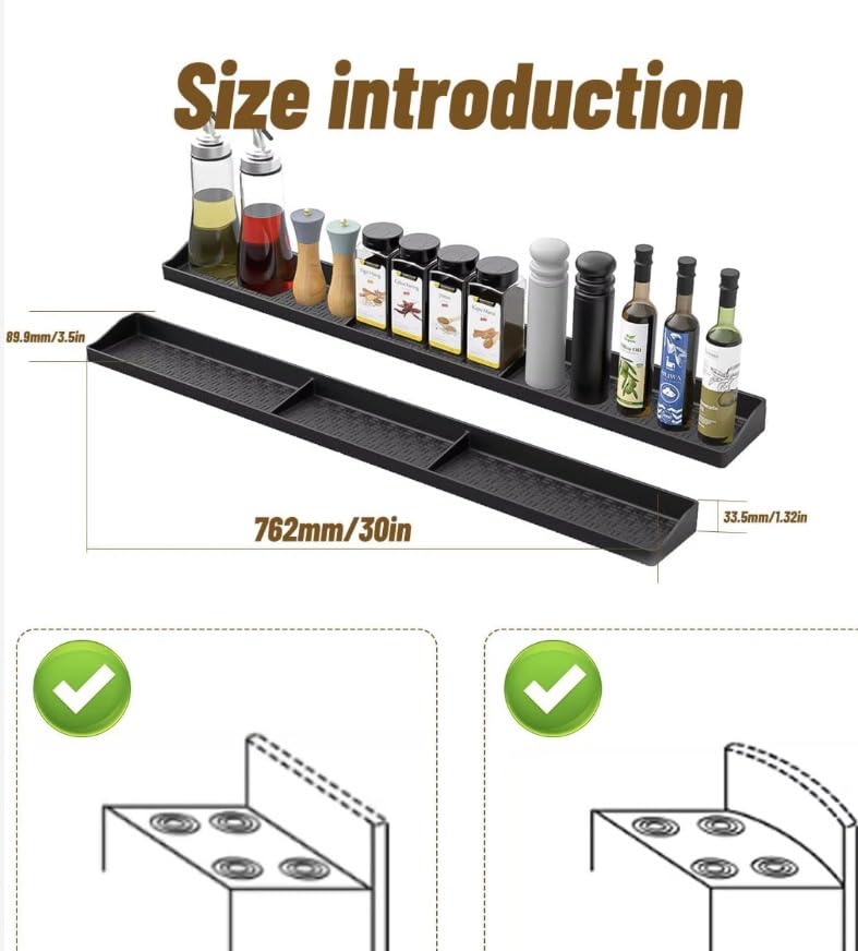 3 Piece Set:Oven Rack Organizer,Heat Resistant Trivet Mat,and Silicone Oven Mitt.The mitt ensures Safe handling of hot Dishes. Practical,Essential for Every Kitchen.Spice Rack,BPA Free