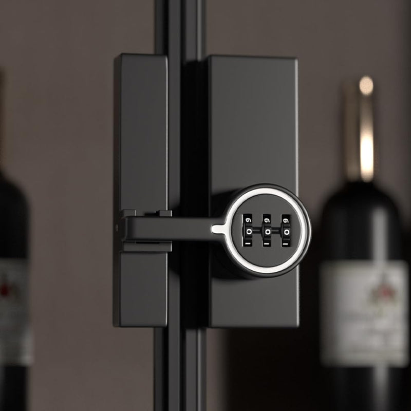 Mechanical Password Lock for Barn Doors, 3-Digit Combination Flip Latch, Keyless Entry to Protect Privacy - Suitable for Windows, Cabinets, Bathroom, and Sliding Doors (2, Black (Luminous)) Black (Luminous) 2