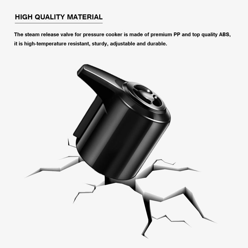 Steam Release Valve Handle Replacement for Instant Pot Duo/Duo Plus 3, 5, 6 and 8 Quart, Mini 3 Qt, Duo50 5 Qt, Duo/Duo Plus 60 6 Qt, and Duo/Duo Plus 80 8 Qt
