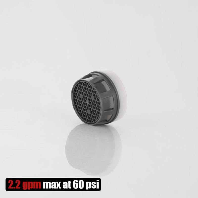 JQK Faucet Aerator, 2.2 GPM Flow Retrictor Insert Faucet Aerators Replacement Parts Bathroom 3 Pack, JR Junior Size, FAJ22-P3 Red - 2.2 gpm