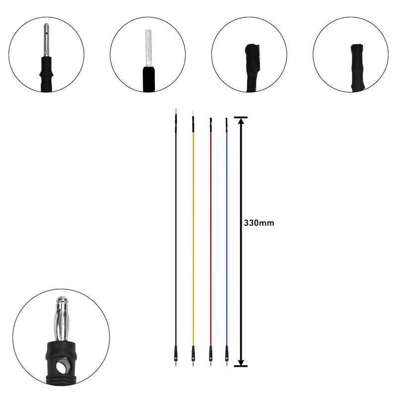 16 Pieces Banana Plug Jumper Wires Kit, 4mm Stackable Test Leads, Male to Female Multimeter Test Lead Set, for Universal Breadboard/Electrical Testing
