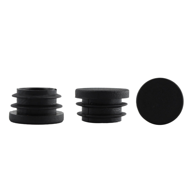 30Pcs 22mm(7/8Inch) Round Plastic Plug, Round Pipe Tubing End Cap, Black Furniture Finishing Sliders, Plastic Glide Protection for Round Metal Tube and Furniture 22mm(7/8Inch) 30